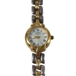 Anne Klein II Watch Women Silver Gold Dual Round 75310/2022-3 UNTESTED AS-IS